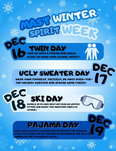 MAST Winter Spirit Week 
